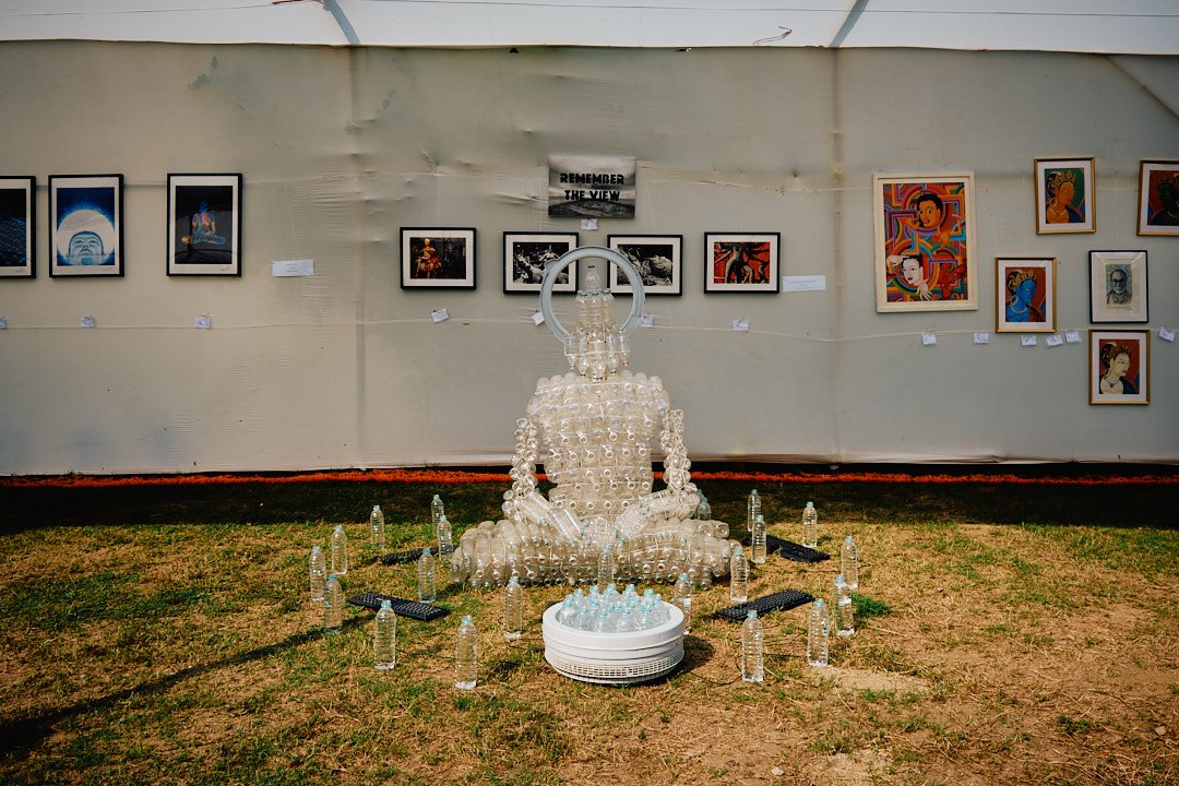 Photography Street Oblivion India Devotion Religion Transcendence Art Sculpture Exhibition Buddha Plastic Bottle