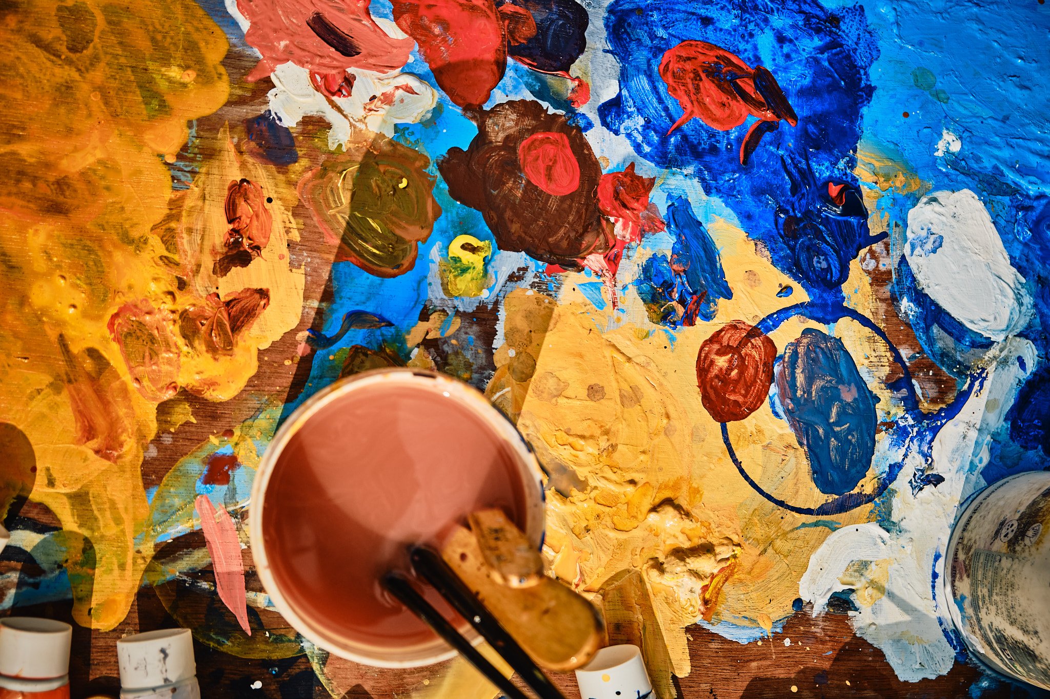 Paint Process BTS Easel Color Graphic Kolkata India Documentary Street