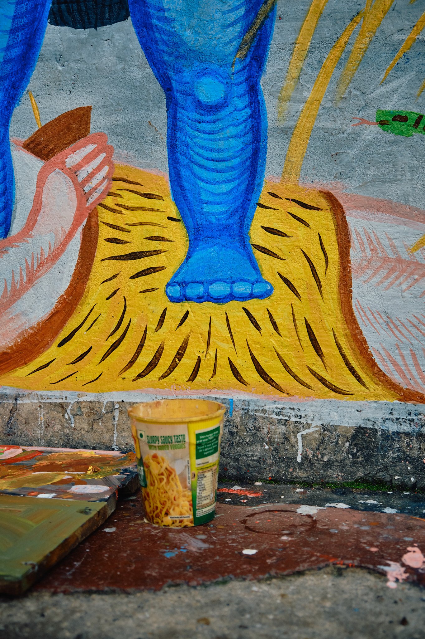 Painting Detail Shiva Kali Kolkata India Street Documentary BTS