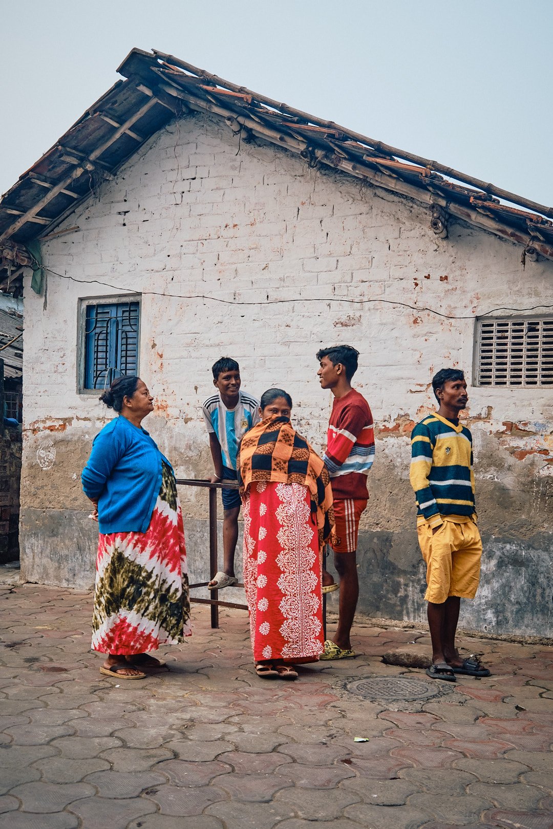 Group Portrait Kolkata India Street Documentary BTS Graphic Color Contrast
